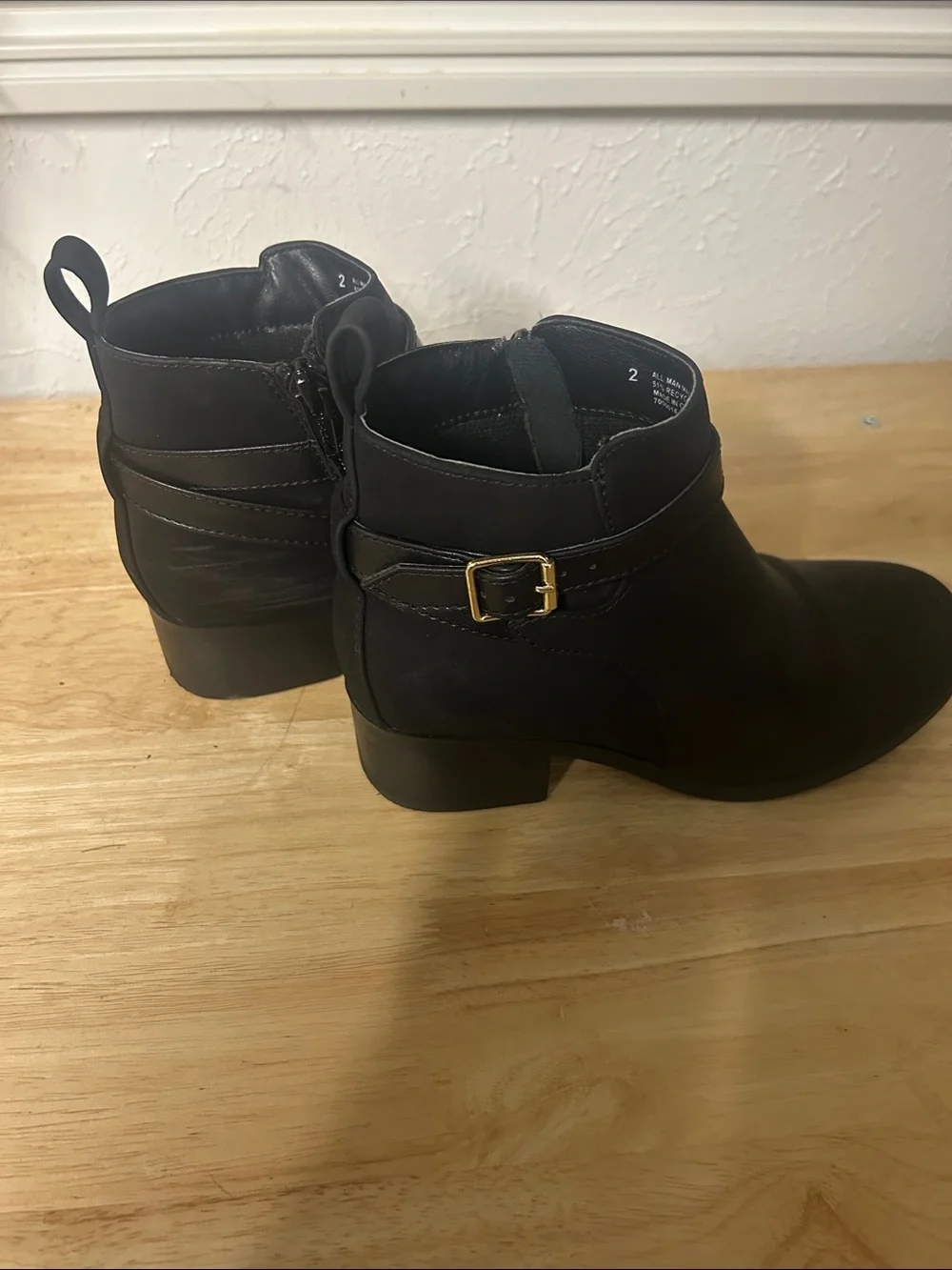 The Children's Place Black Ankle Boots with Buckle Detail